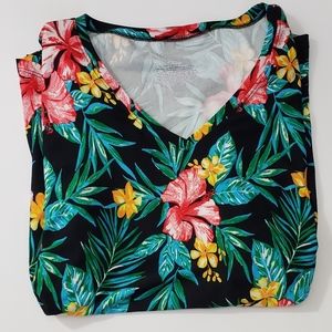 NWT No Boundaries size XXL floral Hawaiian t-shirt